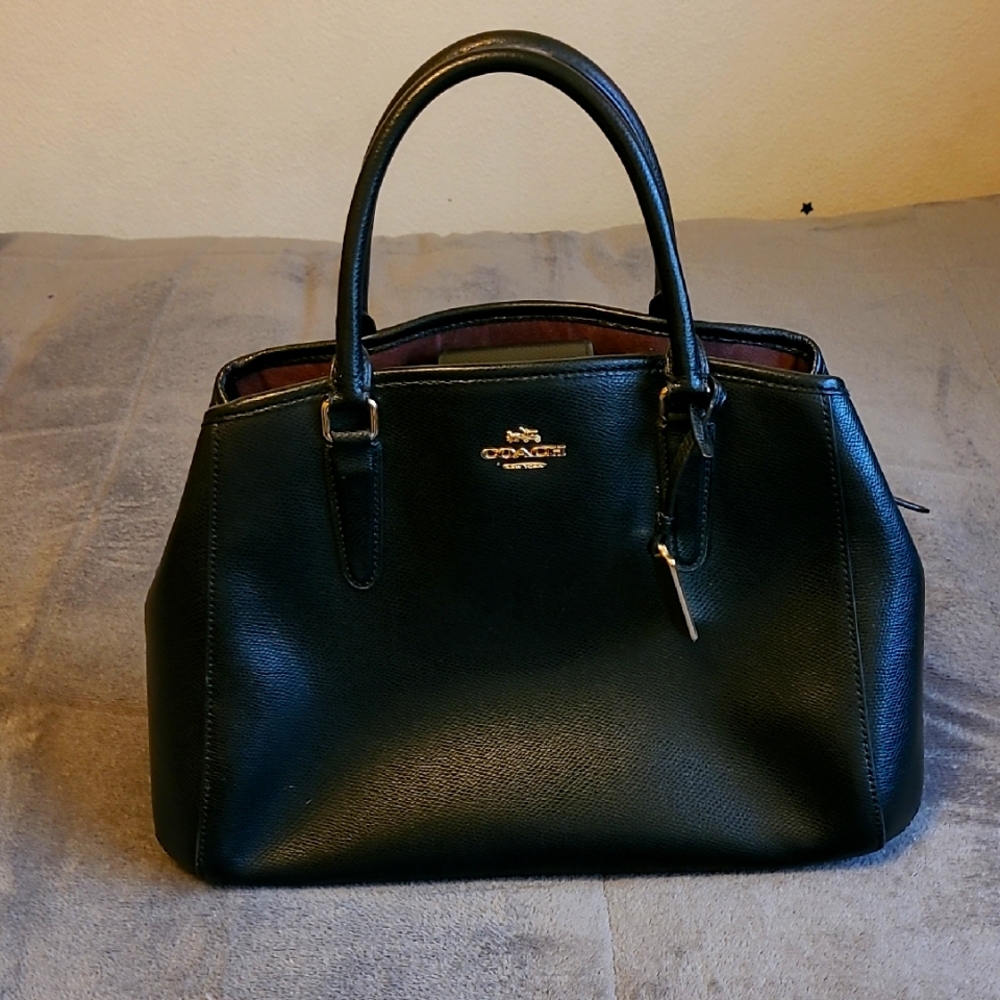Coach Black Leather Women's Bag